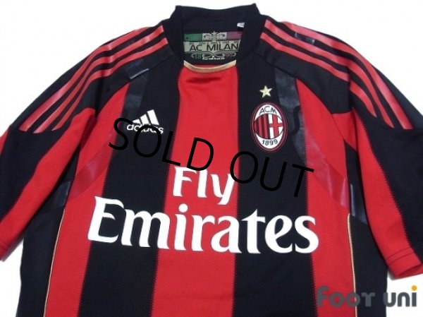 Photo3: AC Milan 2010-2011 Home Authentic Techfit Shirt #9 Inzaghi (3)