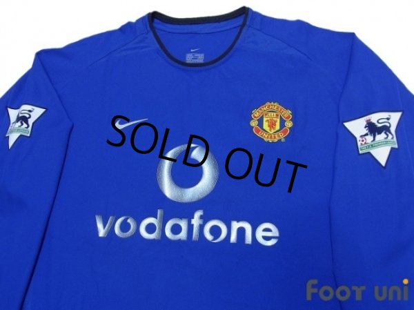 Photo3: Manchester United 2002-2003 3RD Long Sleeve Shirt #7 Beckham Premier League Patch/Badge (3)