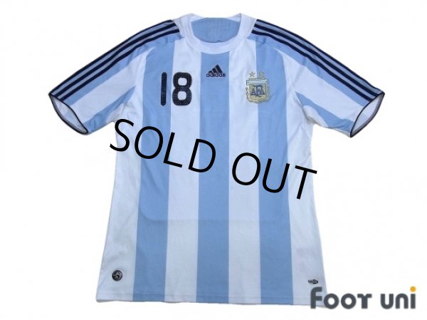 Photo1: Argentina 2008 Home Shirt #18 Messi (1)