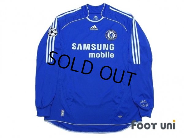 Photo1: Chelsea 2006-2008 Home Long Sleeve Shirt #8 Lampard Champions League Patch/Badge (1)