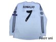 Photo2: Real Madrid 2013-2014 Home L/S Shirt #9 Ronaldo w/tags (2)