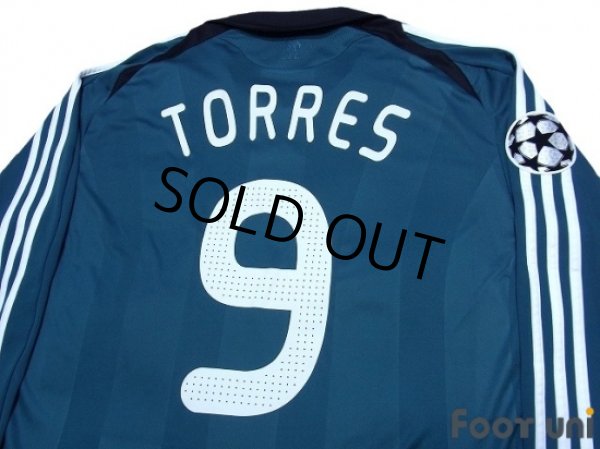 Photo4: Liverpool 2008-2009 3RD Long Sleeve Shirt #9 Torres Champions League Patch/Badge w/tags (4)