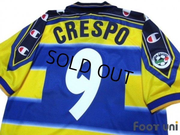 Photo4: Parma 1999-2000 Home Shirt  #9 Crespo Lega Calcio Patch/Badge (4)