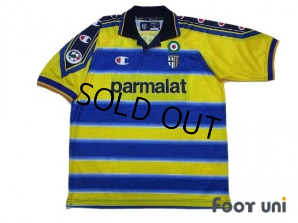 Photo1: Parma 1999-2000 Home Shirt  #9 Crespo Lega Calcio Patch/Badge (1)