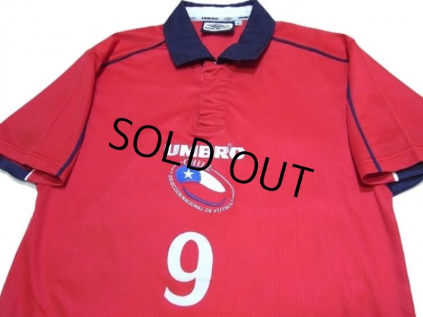 Photo3: Chile 2000-2003 Home Shirt #9 Zamorano (3)