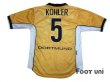 Photo2: Borussia Dortmund 1998-2000 Home Shirt #5 Kohler (2)