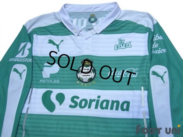 Photo3: Santos Laguna 2015-2016 Home L/S Shirt w/tags (3)
