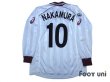 Photo2: Reggina 2002-2003 Away Long Sleeve Shirt #10 Nakamura Lega Calcio Patch/Badge (2)