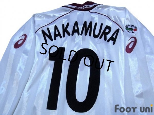 Photo4: Reggina 2002-2003 Away Long Sleeve Shirt #10 Nakamura Lega Calcio Patch/Badge (4)