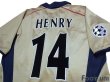 Photo4: Arsenal 2001-2002 Away Shirt #14 Henry Champions League Patch/Badge (4)