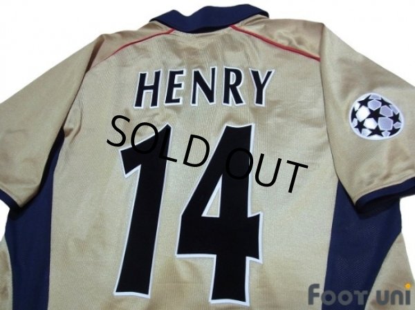 Photo4: Arsenal 2001-2002 Away Shirt #14 Henry Champions League Patch/Badge (4)