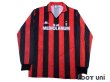 Photo1: AC Milan 1989-1990 Home Long Sleeve Shirt (1)