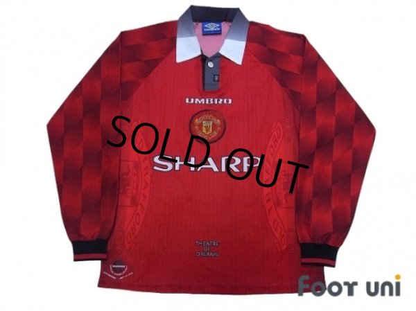 Photo1: Manchester United 1996-1998 Home Long Sleeve Shirt (1)