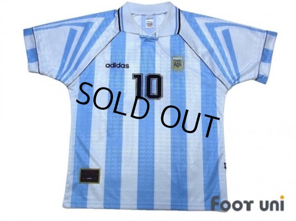 Photo1: Argentina 1996 Home Shirt #10 (1)
