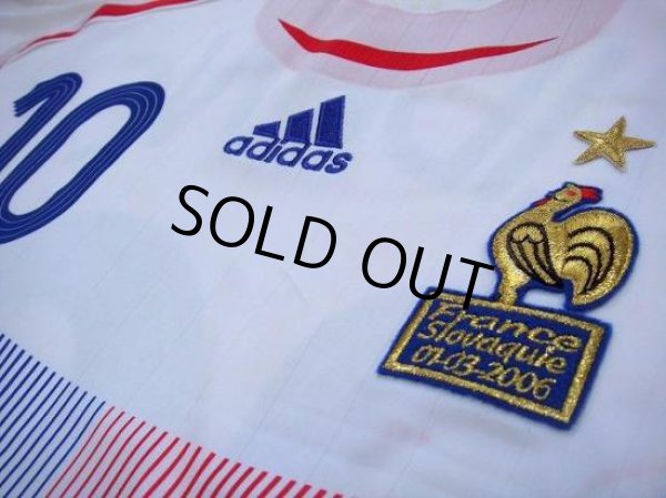 Photo3: France 2006 Away Long Sleeve Shirt #10 Zidane (3)