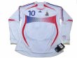 Photo1: France 2006 Away Long Sleeve Shirt #10 Zidane (1)