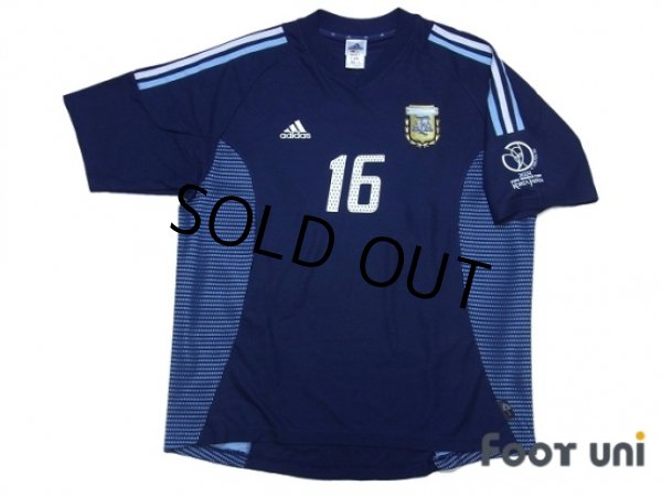 00s アルゼンチン AIMAR 16番 サッカーゲームシャツ Argentina 2002 Away Shirt/Jersey and Shorts Set #16 Aimar
