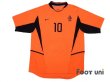 Photo2: Netherlands 2002 Home Shirt and Shorts Set #10 Van Der Vaart (2)