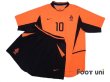 Photo1: Netherlands 2002 Home Shirt and Shorts Set #10 Van Der Vaart (1)