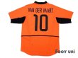 Photo3: Netherlands 2002 Home Shirt and Shorts Set #10 Van Der Vaart (3)