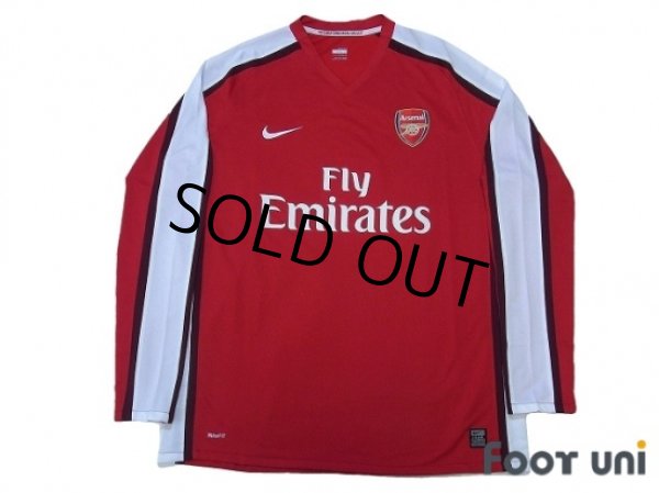 Photo1: Arsenal 2008-2010 Home Long Sleeve Shirt #8 Nasri (1)