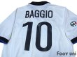 Photo4: Inter Milan 1998-1999 Away Shirt #10 Baggio Lega Calcio Patch/Badge (4)