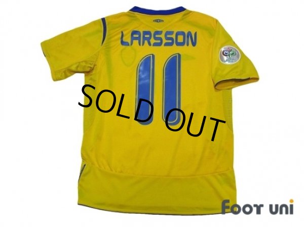 Photo2: Sweden 2006 Home Shirt #11 Larsson FIFA World Cup 2006 Germany Patch/Badge (2)
