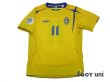 Photo1: Sweden 2006 Home Shirt #11 Larsson FIFA World Cup 2006 Germany Patch/Badge (1)