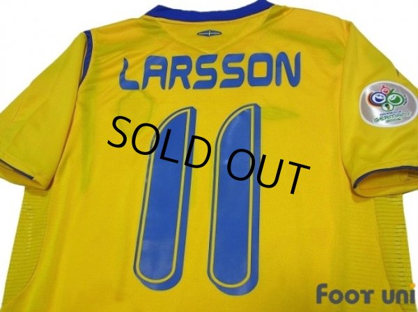 Photo4: Sweden 2006 Home Shirt #11 Larsson FIFA World Cup 2006 Germany Patch/Badge (4)
