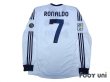 Photo2: Real Madrid 2012-2013 Home L/S Shirt #7 Ronaldo 110 ANOS 1902-2012 Patch/Badge LFP Patch/Badge w/tags (2)