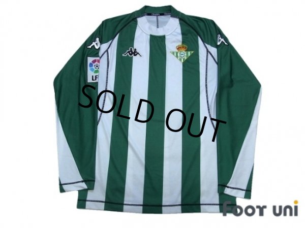 Photo1: Real Betis 2004-2005 Home L/S Shirt LFP Patch/Badge (1)