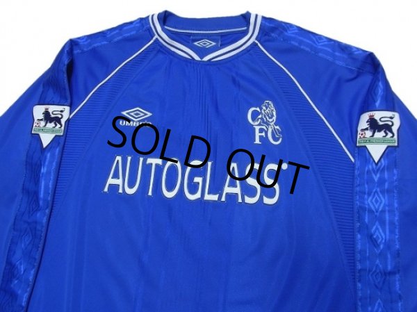 Photo3: Chelsea 1999-2001 Home Long sleeve #25 Zola The F.A. Premier League Patch/Badge (3)