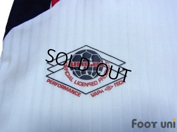 Photo8: England 1998 Home Long Sleeve Shirt #7 Beckham (8)