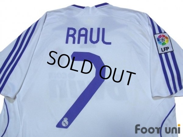 Photo4: Real Madrid 2007-2008 Home Shirt #7 Raul LFP Patch/Badge (4)