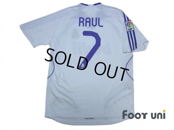 Photo2: Real Madrid 2007-2008 Home Shirt #7 Raul LFP Patch/Badge (2)