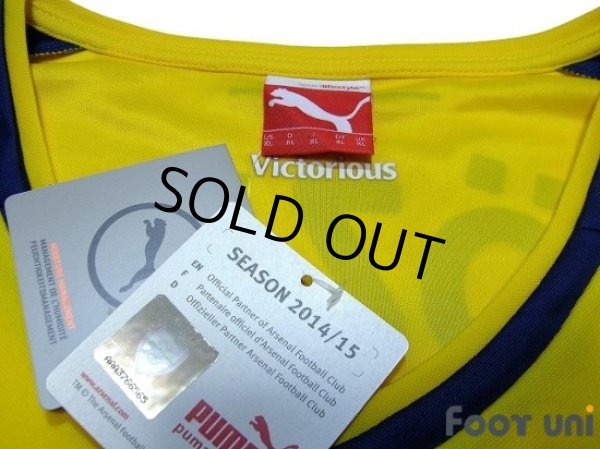 Photo5: Arsenal 2014-2015 Away Long Sleeve Shirt #11 Ozil w/tags BARCLAYS PREMIER LEAGUE Patch/Badge (5)