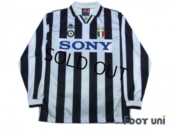 Photo1: Juventus 1995-1996 Home Long Sleeve Shirt Scudetto Patch/Badge (1)