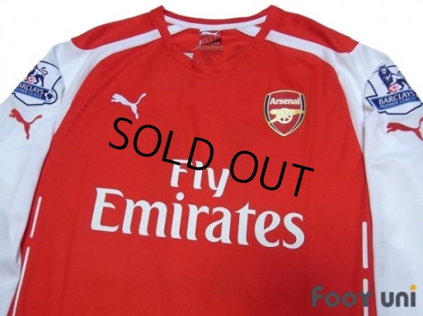 Photo3: Arsenal 2014-2015 Home Long Sleeve Shirt #11 Ozil w/tags (3)