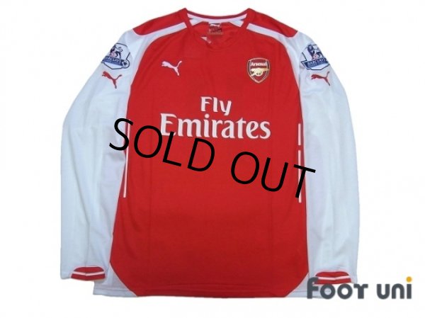 Photo1: Arsenal 2014-2015 Home Long Sleeve Shirt #11 Ozil w/tags (1)