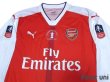 Photo3: Arsenal 2016-2017 Home Long Sleeve Shirt #11 Ozil The Emirates FA CUP Patch/Badge w/tags (3)