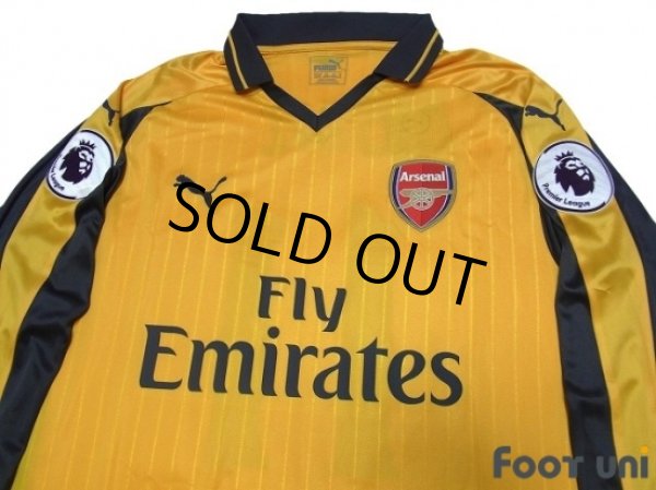 Photo3: Arsenal 2016-2017 Away Long Sleeve Shirt #11 Ozil w/tags (3)