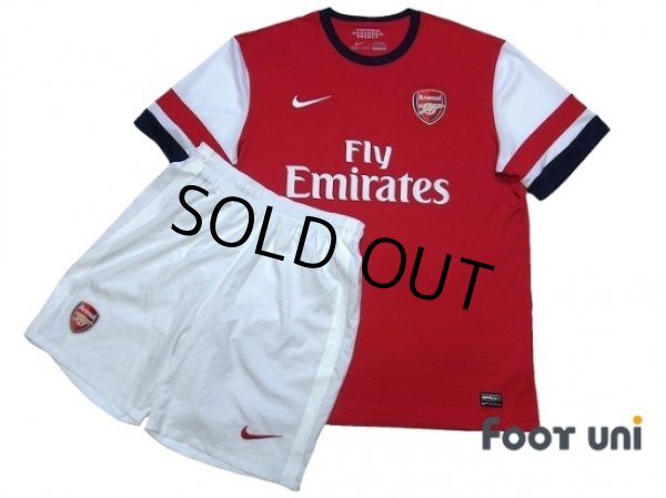 Photo1: Arsenal 2012-2013 Home Shirt and Shorts Set (1)