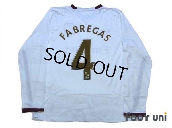 Photo2: Arsenal 2007-2008 Away Authentic Long Sleeve Shirt #4 Fabregas (2)