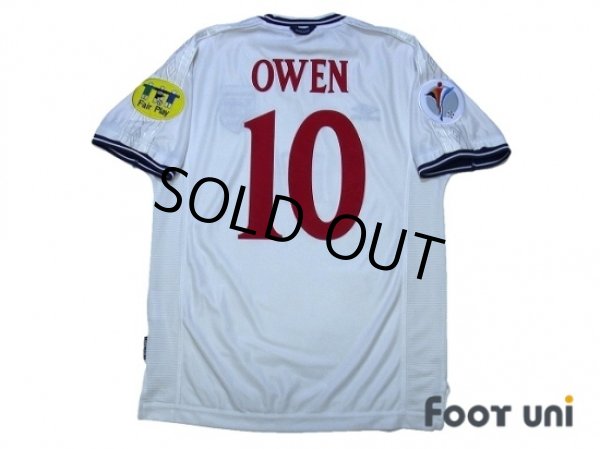 Photo2: England Euro 2000 Home Shirt #10 Owen UEFA Euro 2000 Patch/Badge UEFA Fair Play Patch/Badge (2)