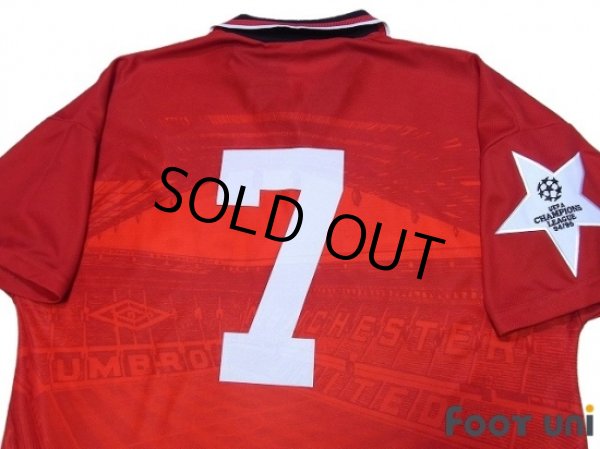 Photo4: Manchester United 1994-1996 Home Shirt #7 CL Patch/Badge (4)