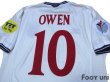 Photo4: England Euro 2000 Home Shirt #10 Owen UEFA Euro 2000 Patch/Badge UEFA Fair Play Patch/Badge (4)