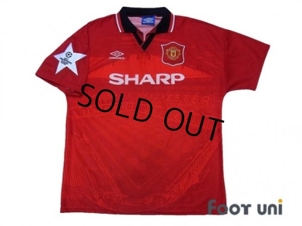 Photo1: Manchester United 1994-1996 Home Shirt #7 CL Patch/Badge (1)