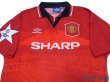 Photo3: Manchester United 1994-1996 Home Shirt #7 CL Patch/Badge (3)