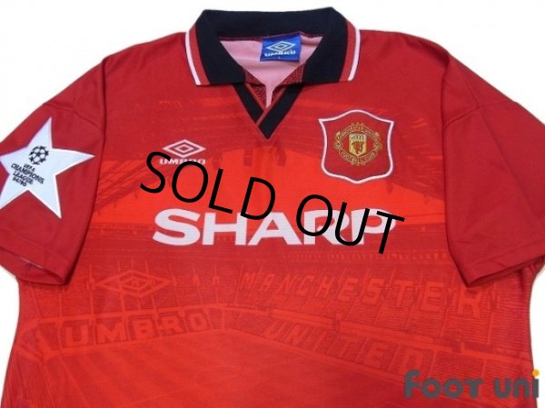 Photo3: Manchester United 1994-1996 Home Shirt #7 CL Patch/Badge (3)