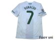 Photo2: Portugal 2010 Away Authentic Shirt #7 Ronaldo w/tags (2)